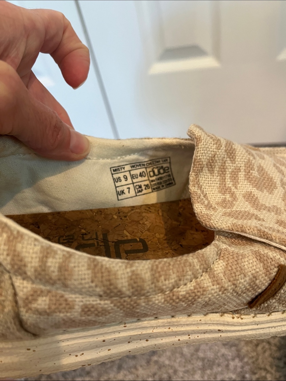Hey Dude Women's Slip-On Loafers in Beige Leopard Print - Picture 3 of 9